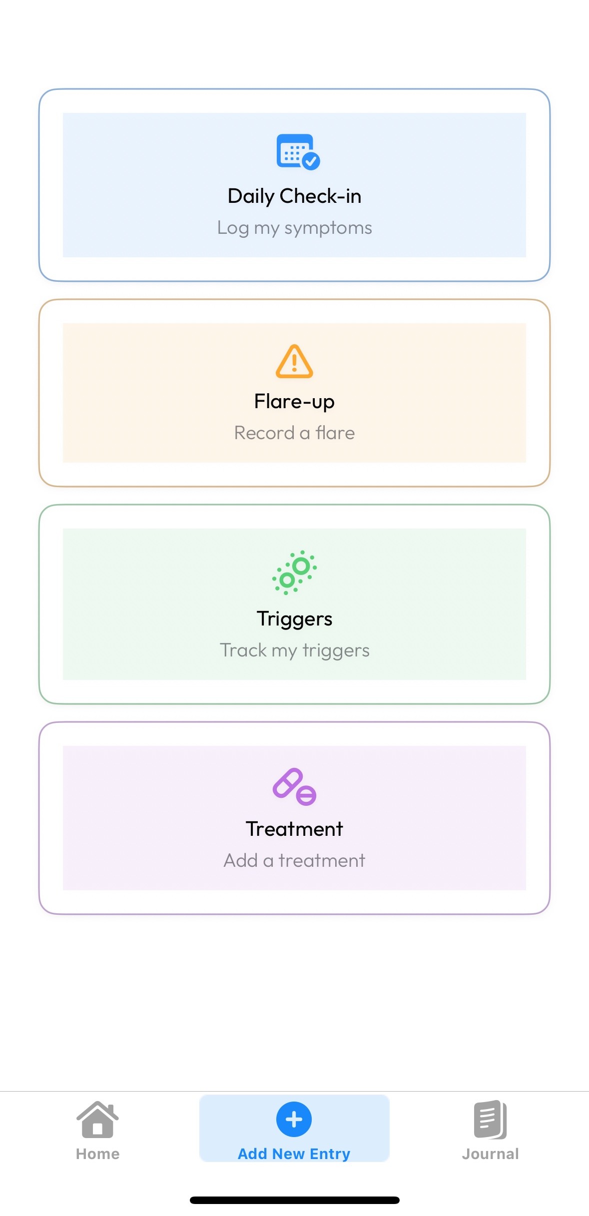 Daily check-in screen