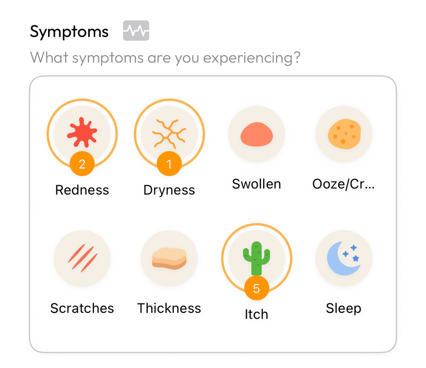 Symptom picker